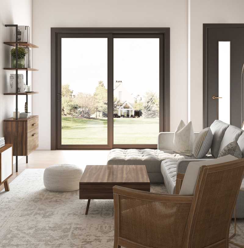 Contemporary, Classic, Bohemian, Rustic Living Room Design by Havenly Interior Designer Erin