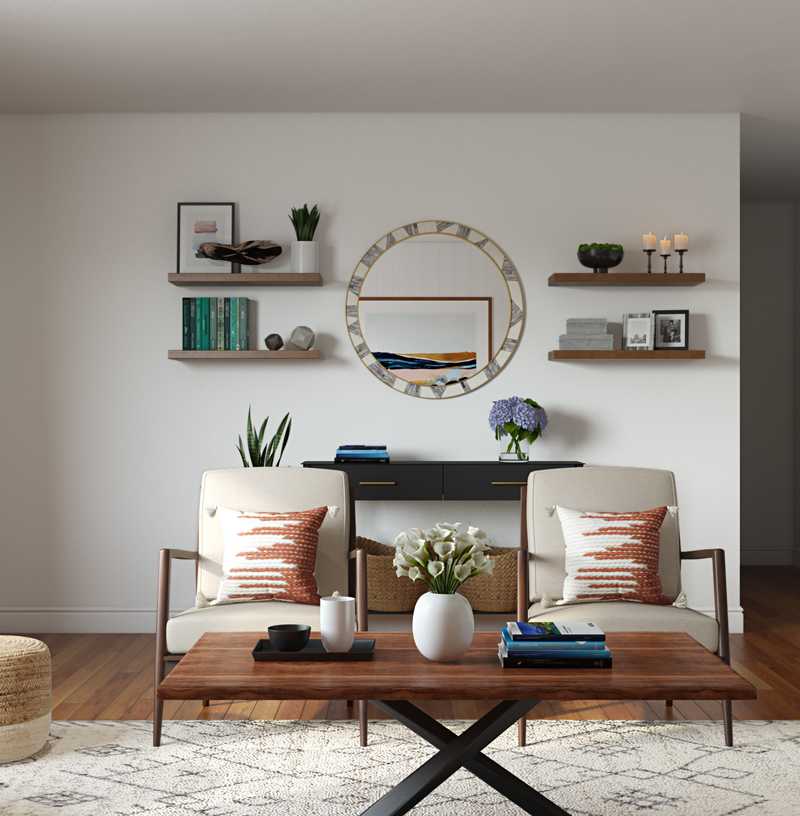 Midcentury Modern Living Room Design by Havenly Interior Designer Brady