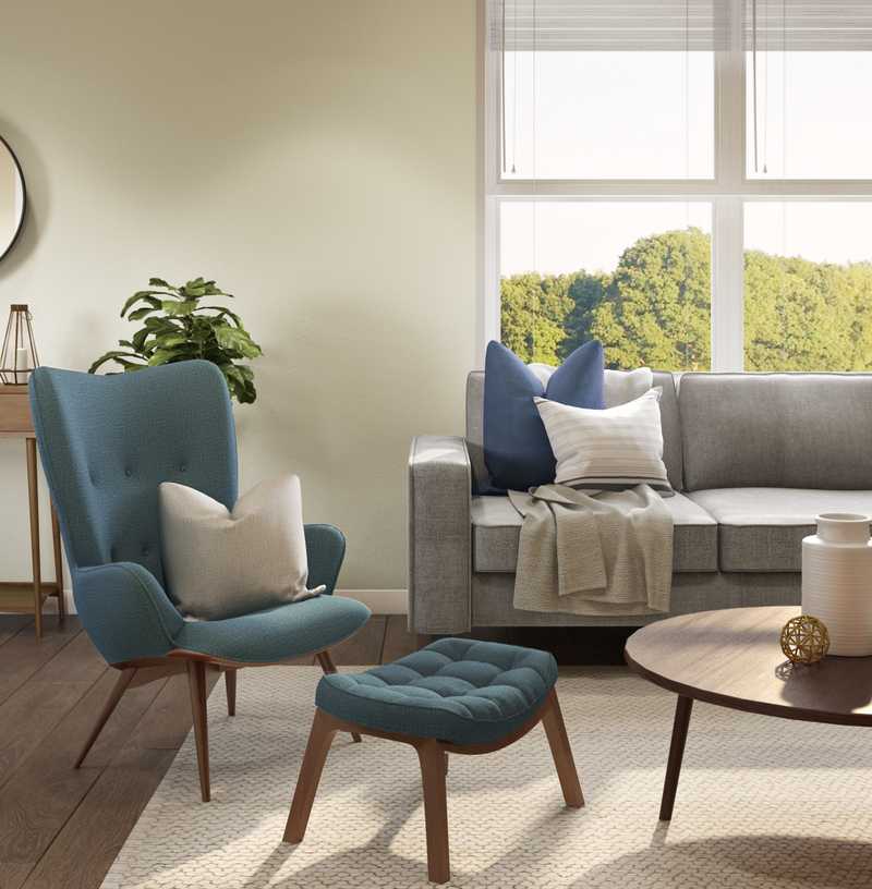 Midcentury Modern Living Room Design by Havenly Interior Designer Allison