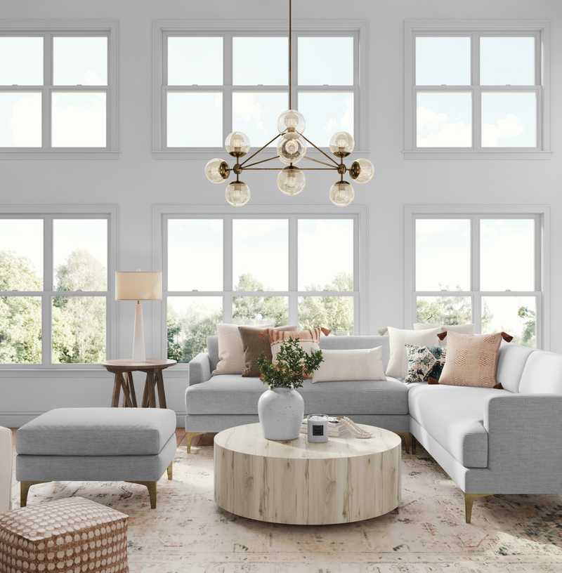 Classic, Coastal, Transitional Living Room Design by Havenly Interior Designer Sarah