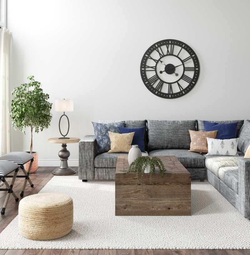 Classic, Farmhouse, Rustic Living Room Design by Havenly Interior Designer Sara