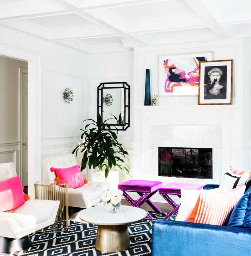 Contemporary Living Room Design by Havenly Interior Designer Kylee