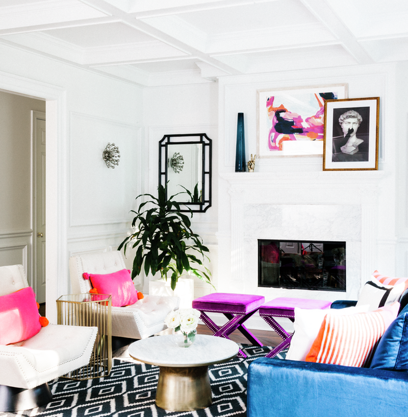 Contemporary Living Room Design by Havenly Interior Designer Kylee