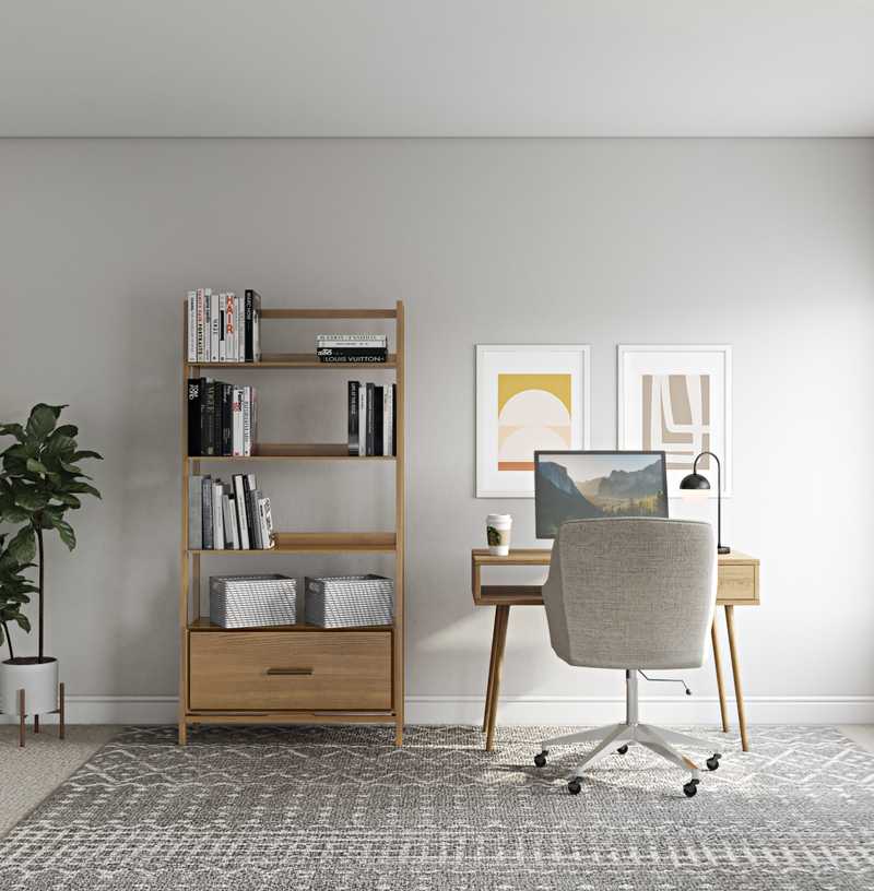 Modern, Midcentury Modern Living Room Design by Havenly Interior Designer Jessie