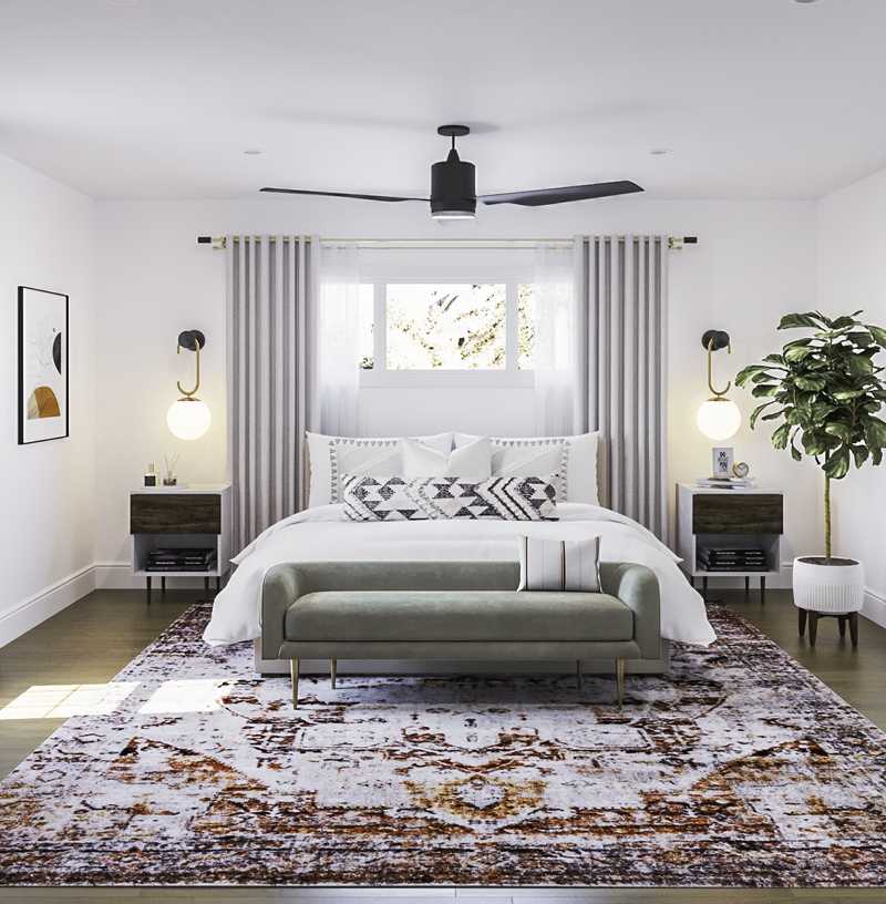 Modern, Global, Minimal, Scandinavian Bedroom Design by Havenly Interior Designer Kiele