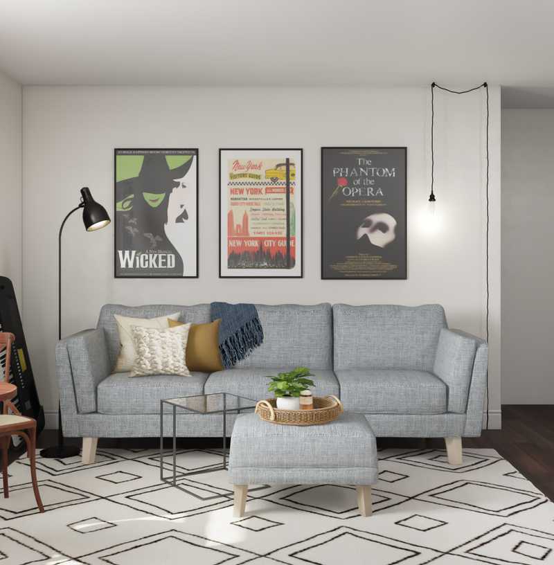 Modern, Rustic Living Room Design by Havenly Interior Designer Alexis