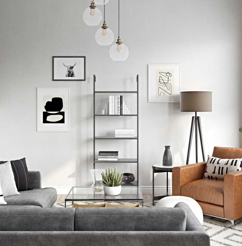 Modern, Midcentury Modern, Minimal, Scandinavian Living Room Design by Havenly Interior Designer Michela