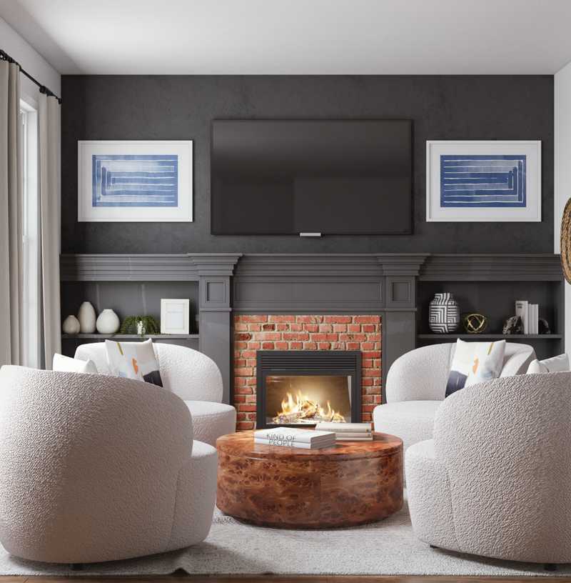 Modern Living Room Design by Havenly Interior Designer Maria