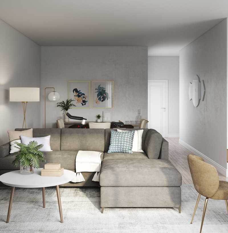 Contemporary, Modern Living Room Design by Havenly Interior Designer Maria