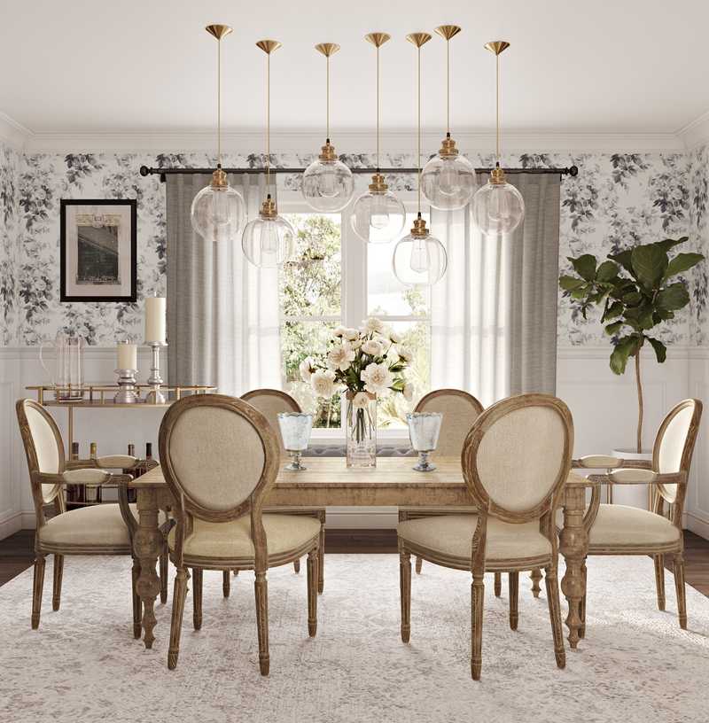 Classic, Glam, Traditional, Vintage Dining Room Design by Havenly Interior Designer Lyndsi