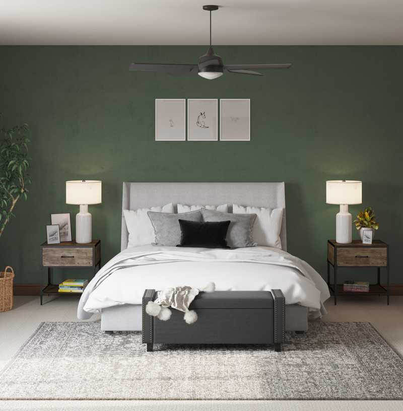 Industrial, Farmhouse, Transitional Bedroom Design by Havenly Interior Designer Erin