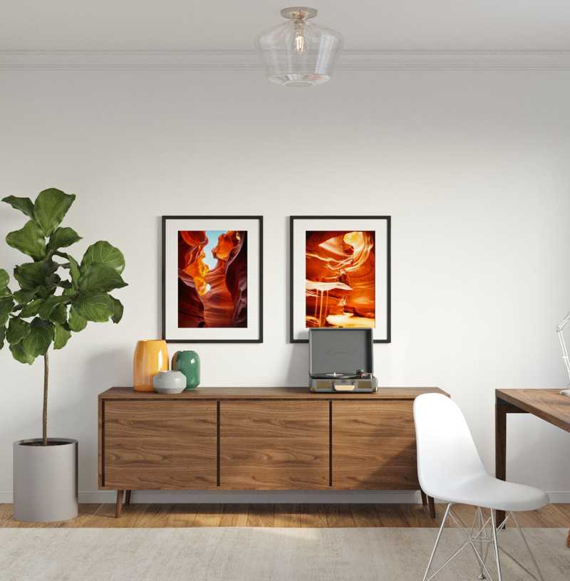 Midcentury Modern Office Design by Havenly Interior Designer Savannah
