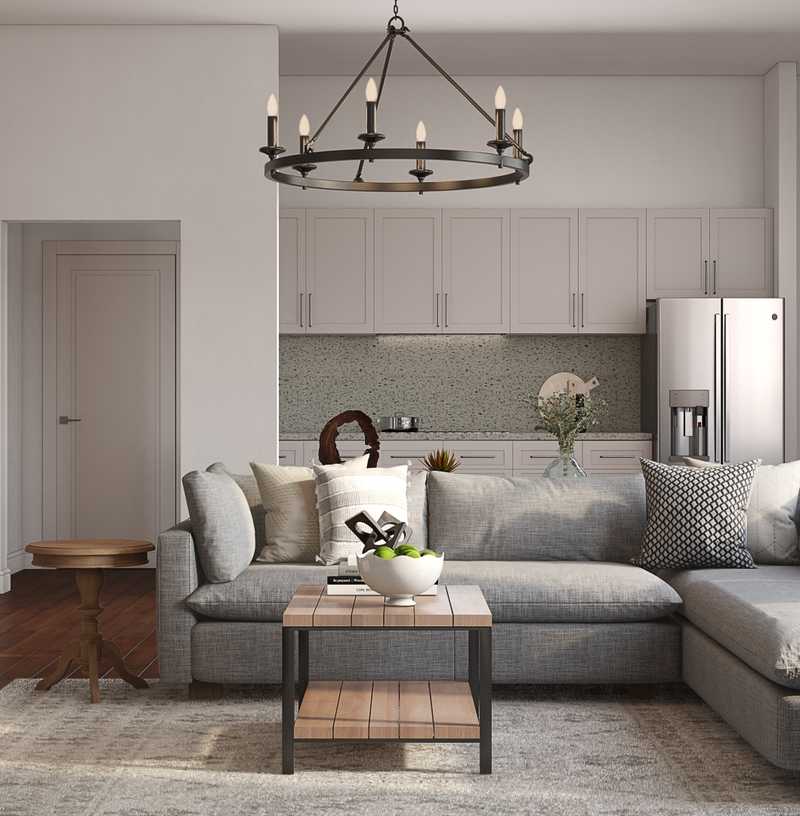 Classic, Farmhouse Living Room Design by Havenly Interior Designer Meghan
