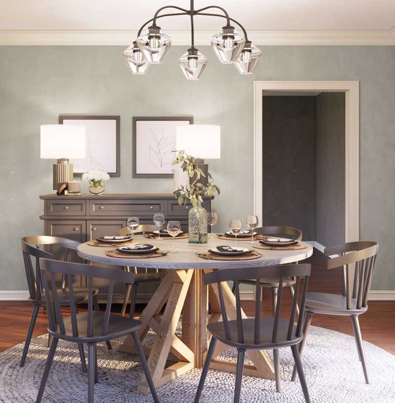 Contemporary, Modern, Farmhouse, Rustic, Transitional, Scandinavian Dining Room Design by Havenly Interior Designer Lyndsi