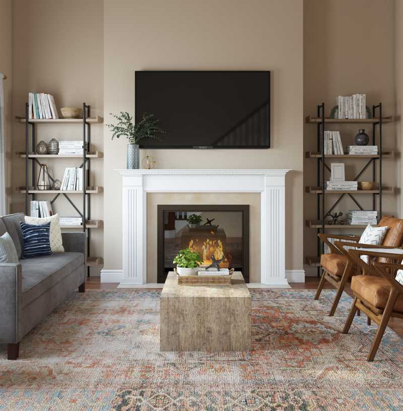 Contemporary, Scandinavian Living Room Design by Havenly Interior Designer Kelly