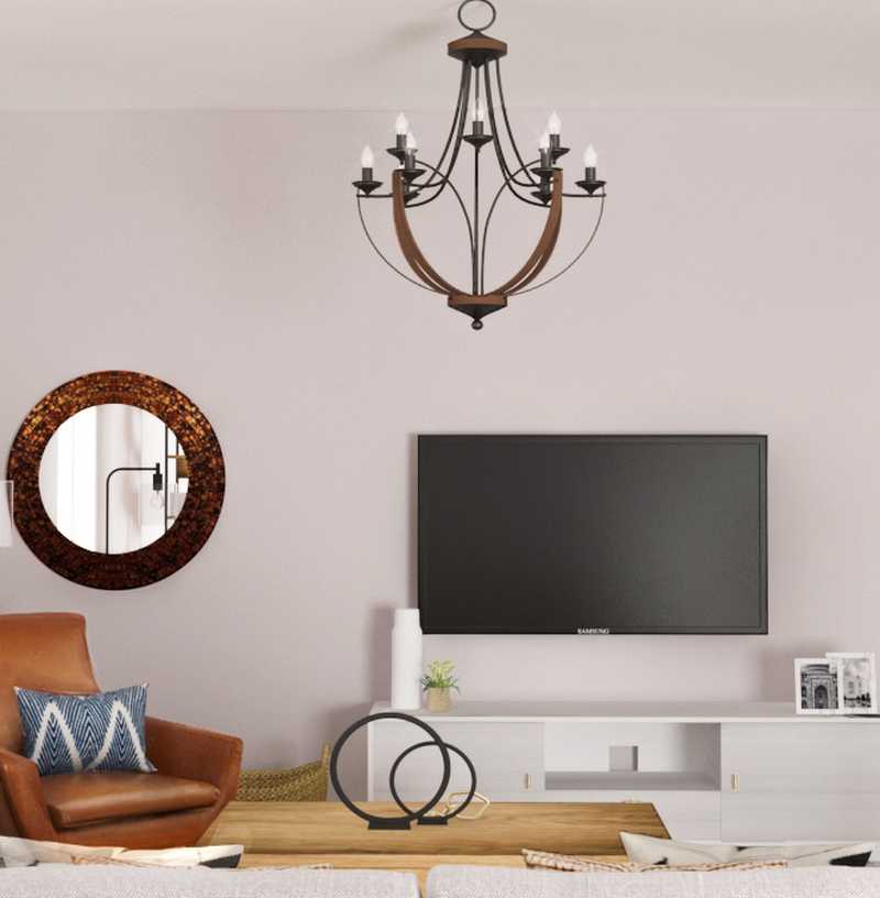 Contemporary, Modern, Bohemian, Midcentury Modern, Preppy Living Room Design by Havenly Interior Designer Aleena