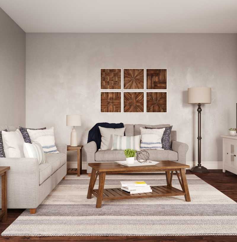 Coastal Living Room Design by Havenly Interior Designer Rachel