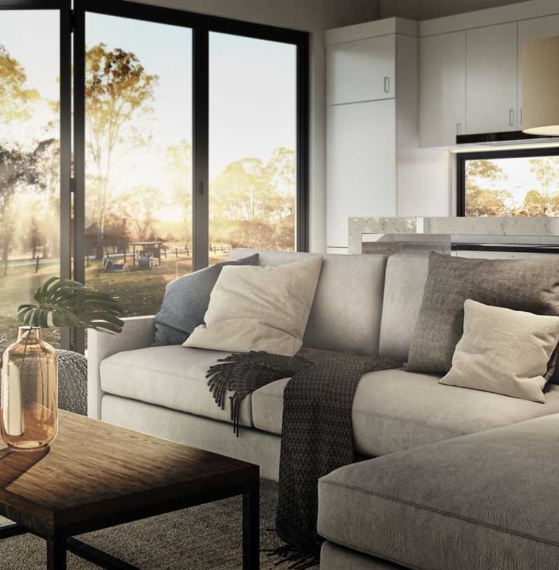 Midcentury Modern, Minimal Living Room Design by Havenly Interior Designer Logan
