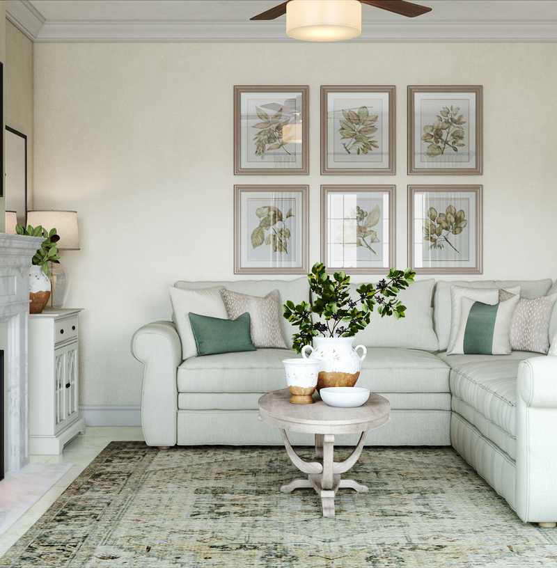 Classic, Traditional, Farmhouse, Rustic, Transitional Living Room Design by Havenly Interior Designer Lisa
