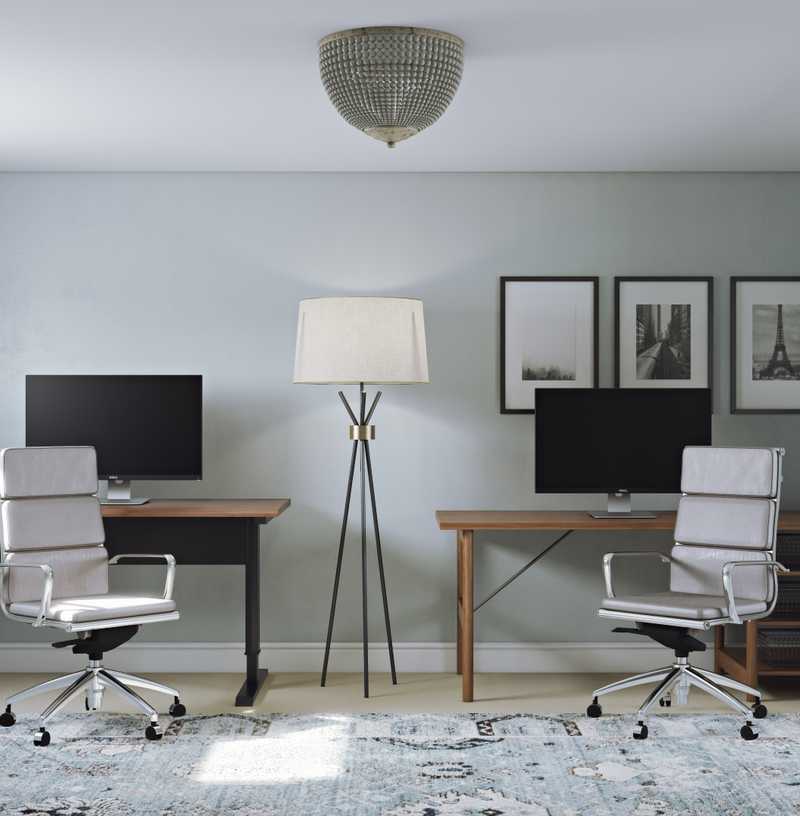 Farmhouse, Classic Contemporary Office Design by Havenly Interior Designer Paige
