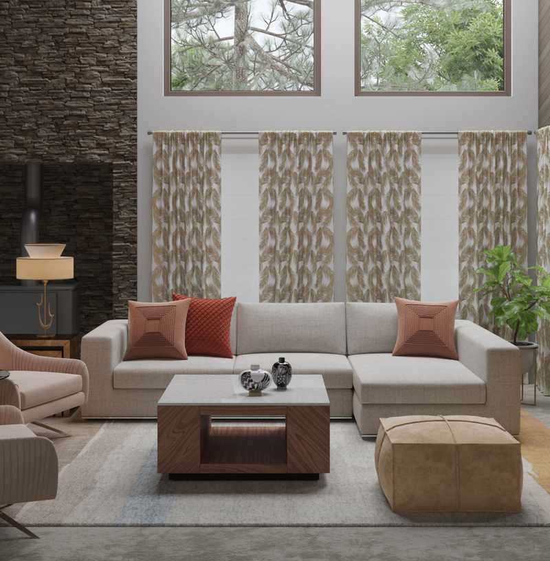 Midcentury Modern Living Room Design by Havenly Interior Designer Melanie