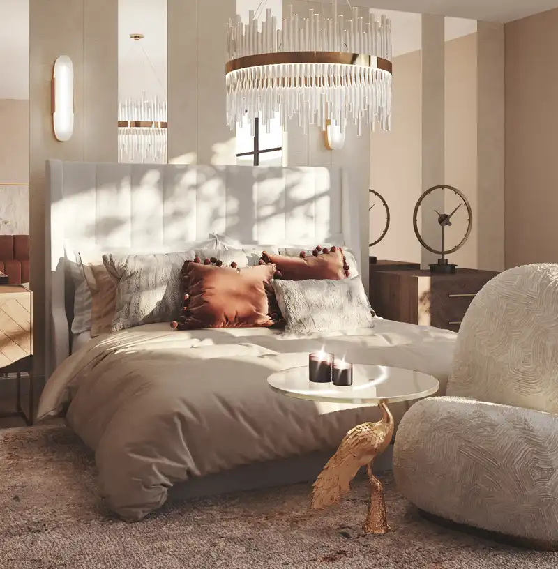 Contemporary, Modern, Glam Bedroom Design by Havenly Interior Designer Denise