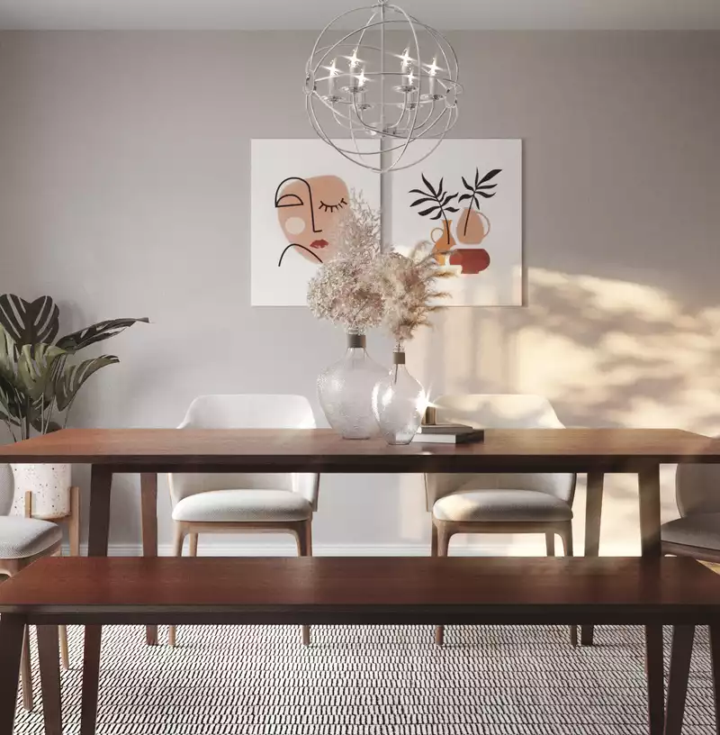 Modern, Farmhouse Dining Room Design by Havenly Interior Designer Natalie