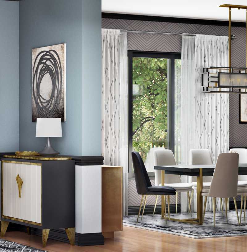 Modern, Glam Dining Room Design by Havenly Interior Designer Samantha