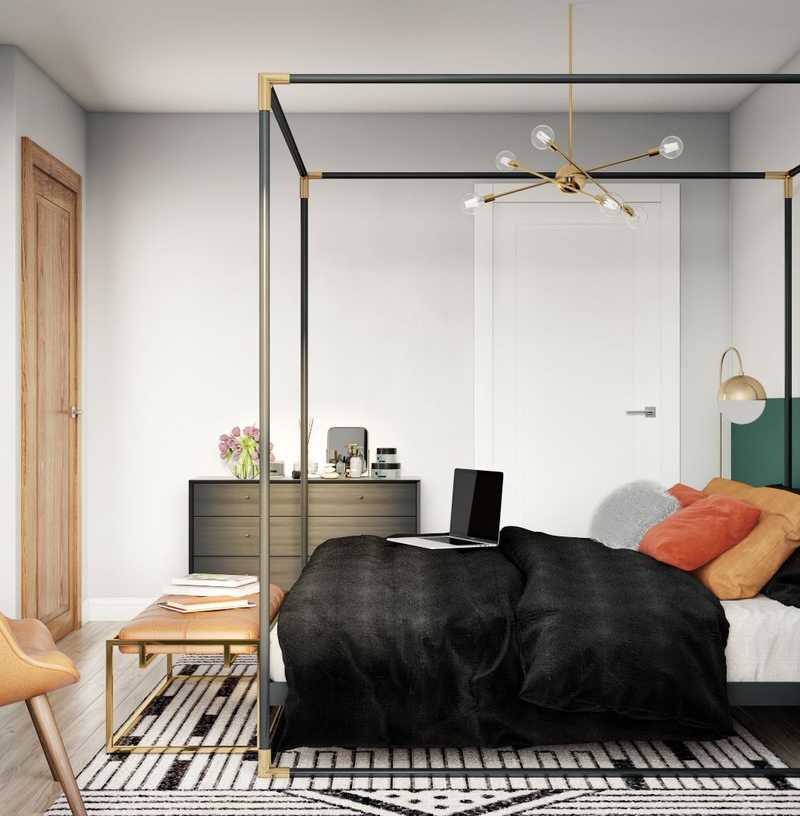 Eclectic, Bohemian, Midcentury Modern Bedroom Design by Havenly Interior Designer Carla