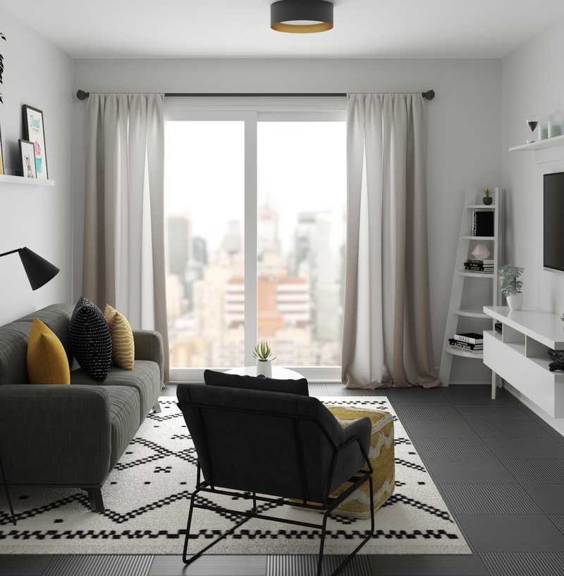 Modern, Bohemian Living Room Design by Havenly Interior Designer Abi