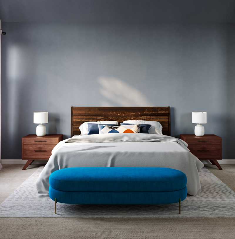 Bohemian, Midcentury Modern Bedroom Design by Havenly Interior Designer Andrea