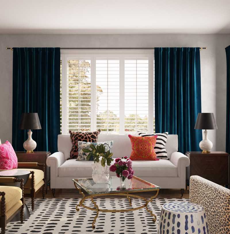 Modern, Eclectic Living Room Design by Havenly Interior Designer Ellen