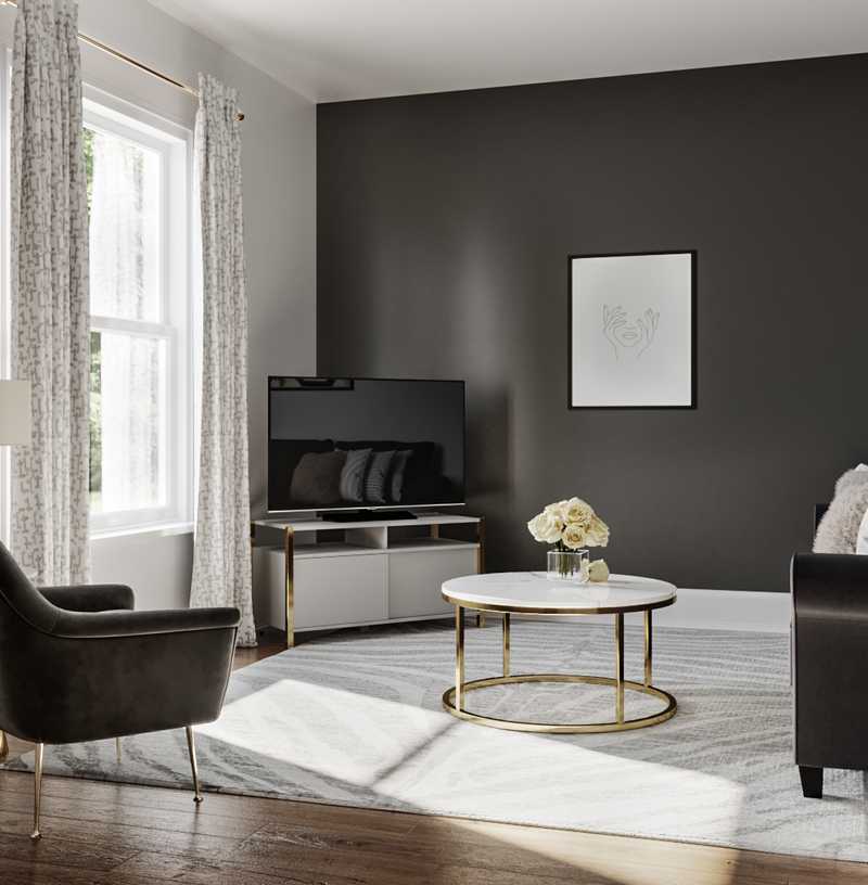 Glam Living Room Design by Havenly Interior Designer Ashley