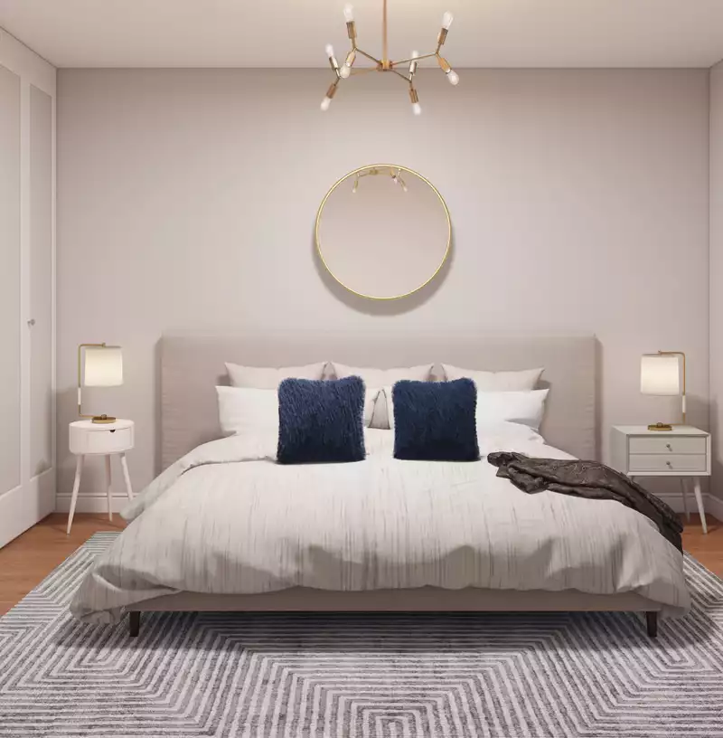 Contemporary, Modern, Glam, Industrial, Transitional, Midcentury Modern, Minimal Bedroom Design by Havenly Interior Designer Elizabeth