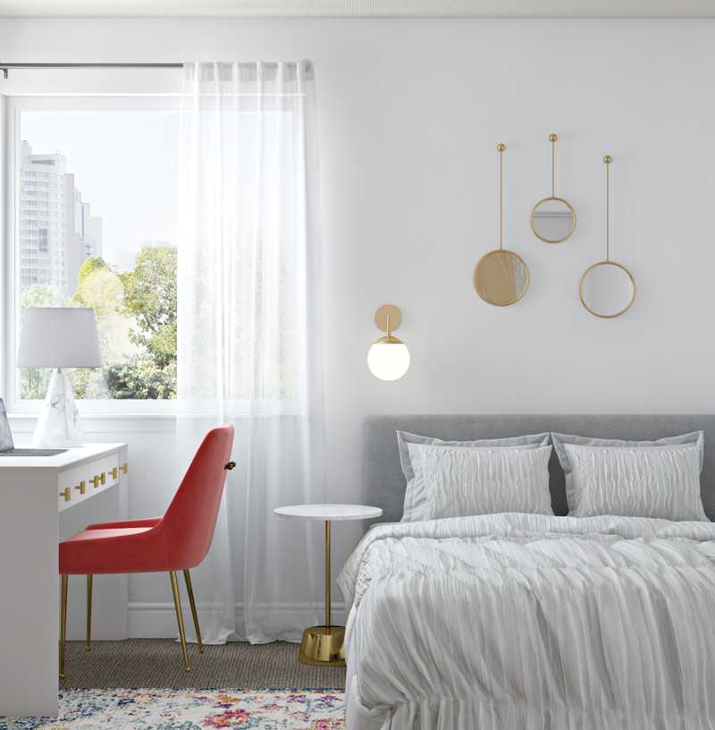 Modern, Glam, Minimal Office Design by Havenly Interior Designer Randi