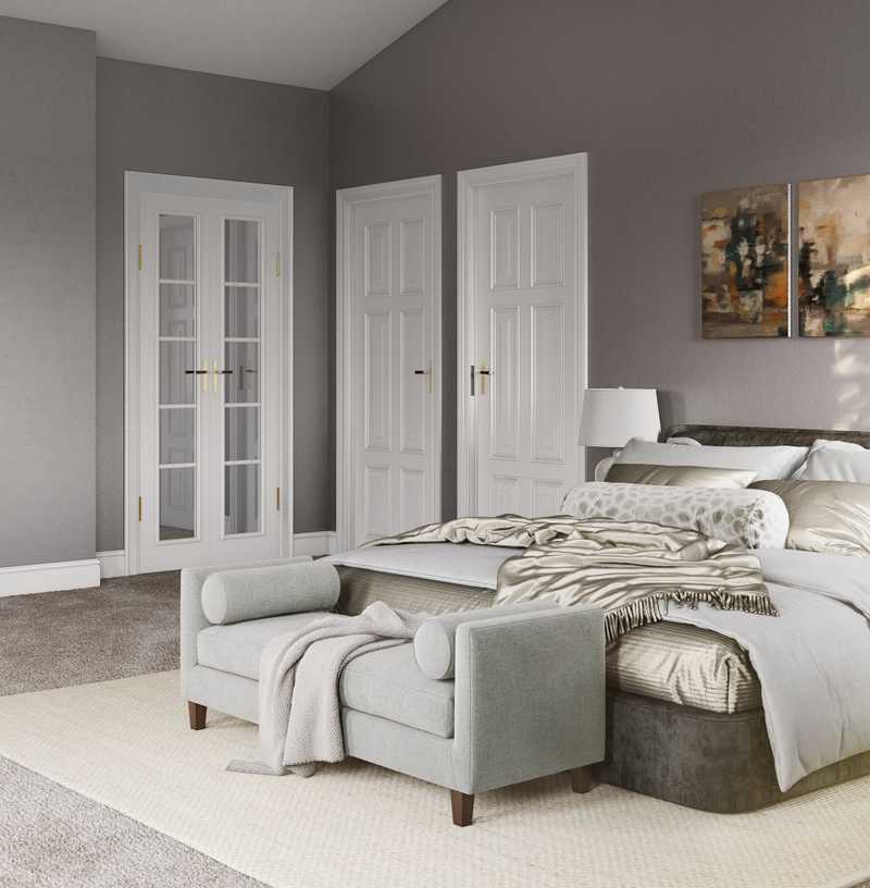 Bohemian, Scandinavian Bedroom Design by Havenly Interior Designer Morgan