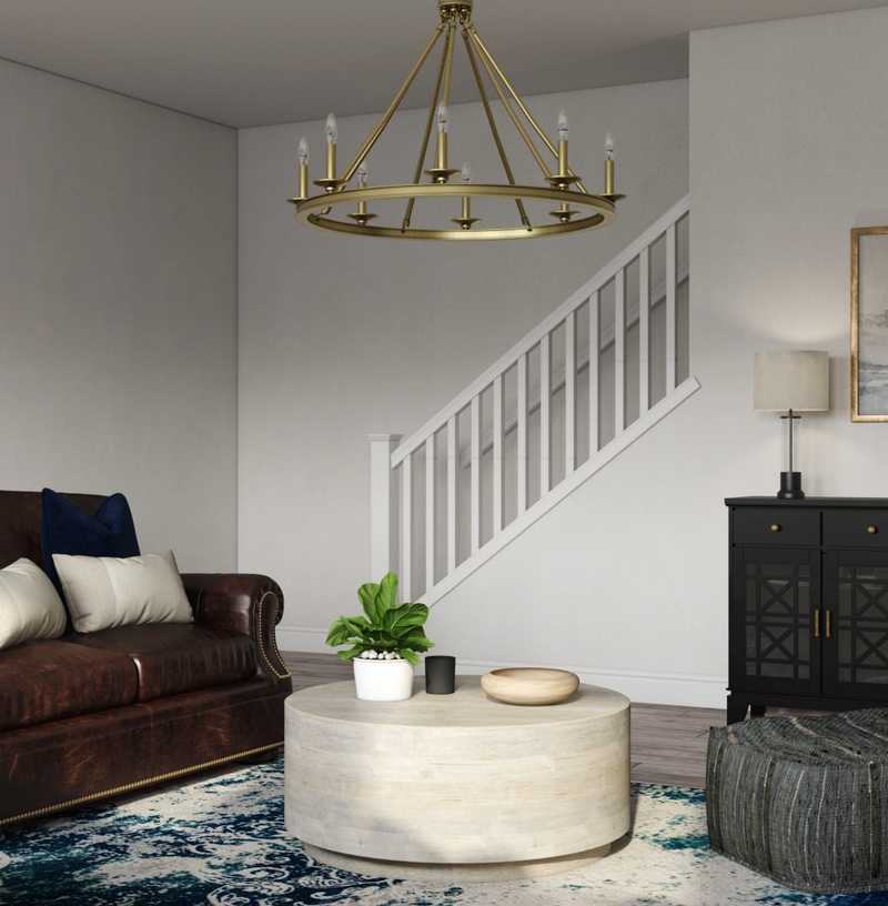 Traditional, Farmhouse, Rustic Living Room Design by Havenly Interior Designer Jenna