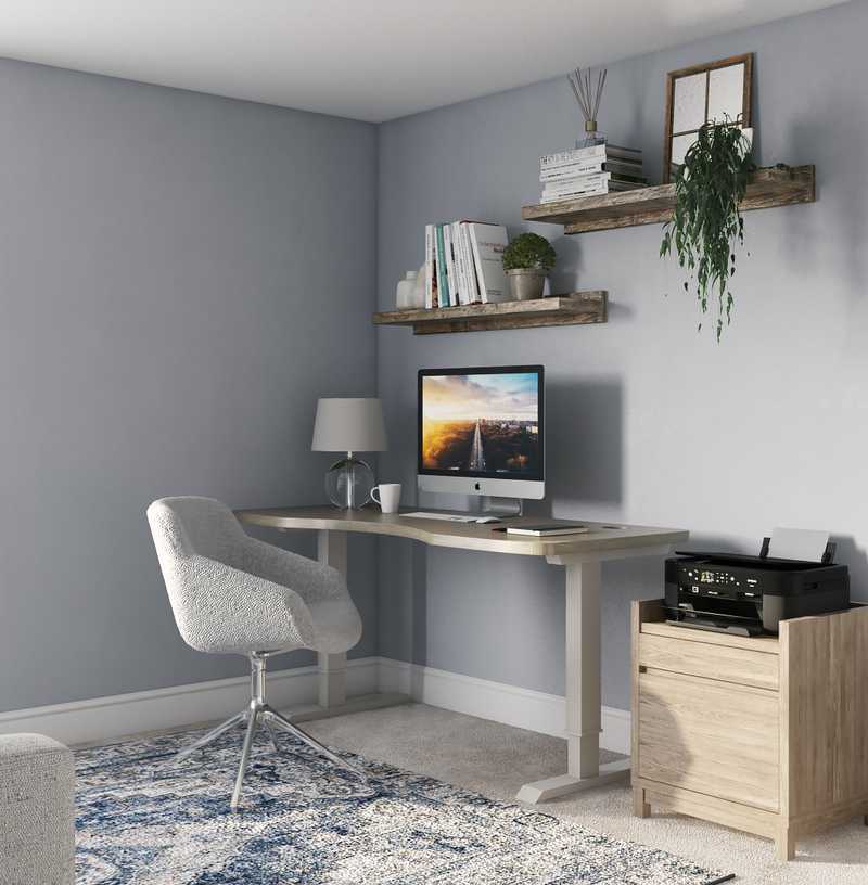 Contemporary, Modern, Farmhouse, Transitional, Minimal Office Design by Havenly Interior Designer Jade