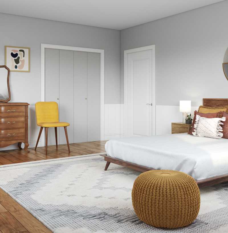 Modern, Southwest Inspired, Midcentury Modern Bedroom Design by Havenly Interior Designer Megan