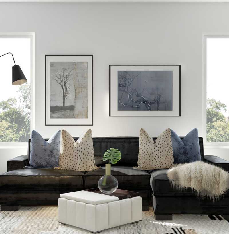 Modern Living Room Design by Havenly Interior Designer Lindsay