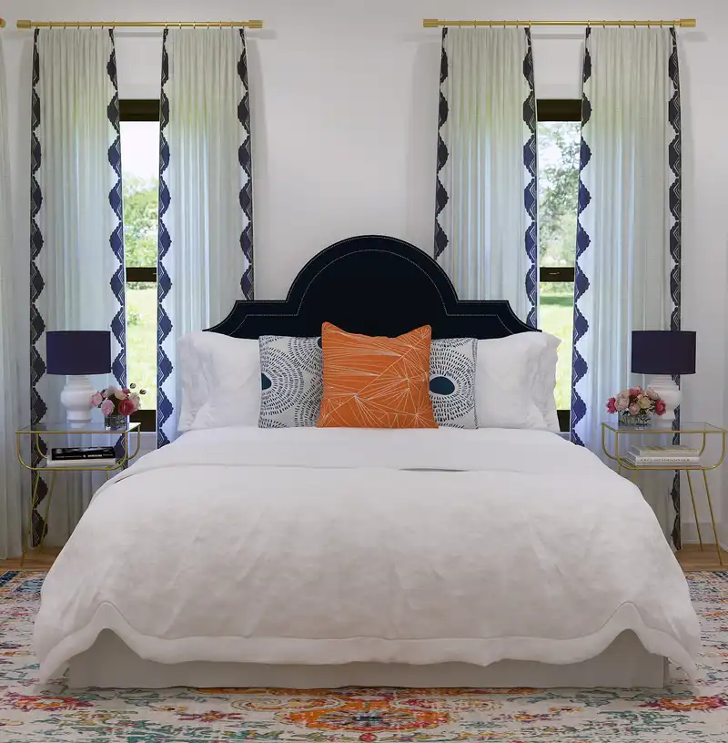 Modern, Classic, Preppy Bedroom Design by Havenly Interior Designer Emerie