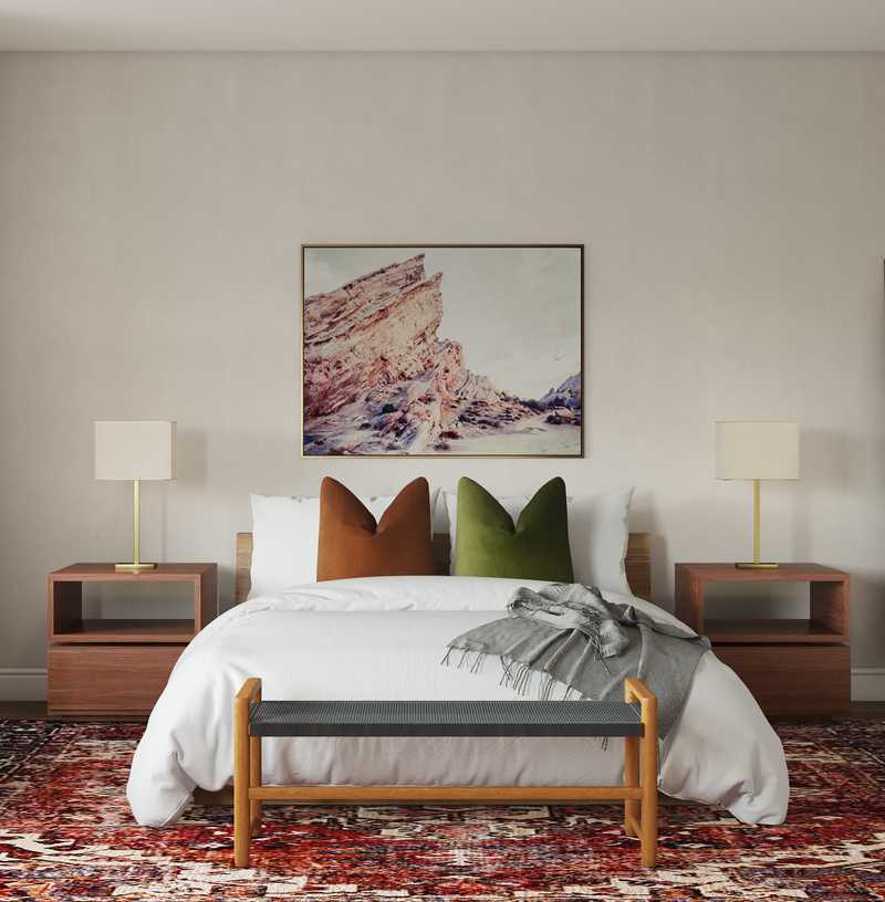 Midcentury Modern Bedroom Design by Havenly Interior Designer Viviana