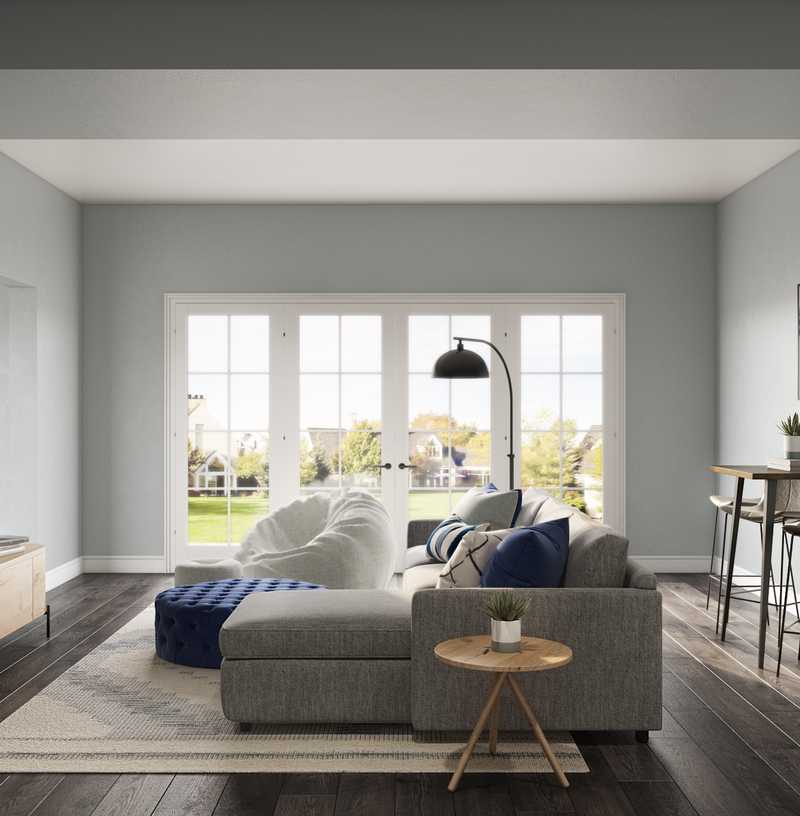 Contemporary, Modern, Scandinavian Living Room Design by Havenly Interior Designer Katie