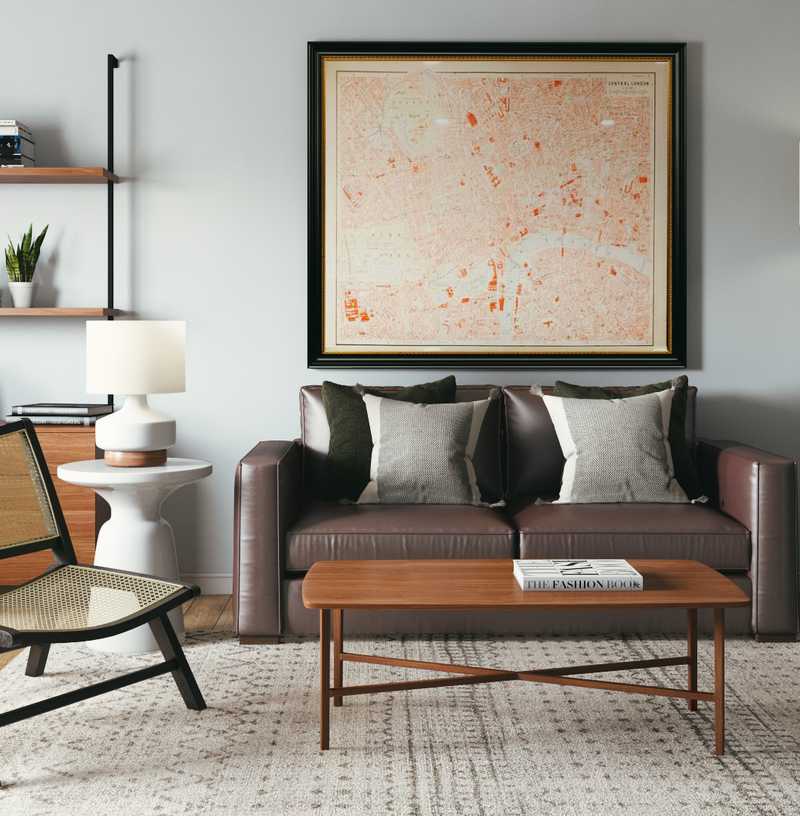 Midcentury Modern, Scandinavian Living Room Design by Havenly Interior Designer Karie