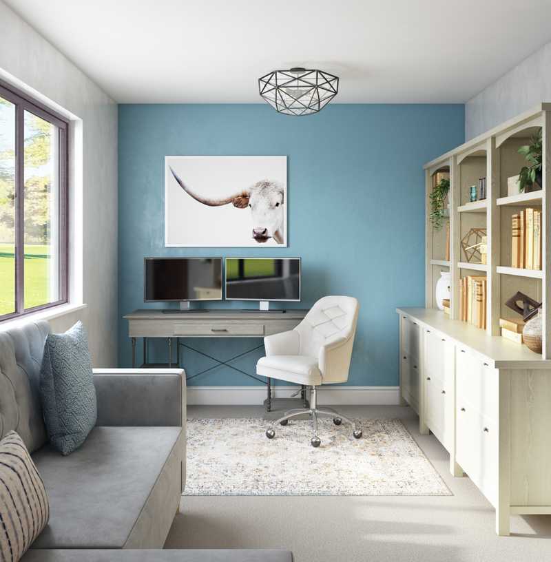 Modern, Classic Office Design by Havenly Interior Designer Randi