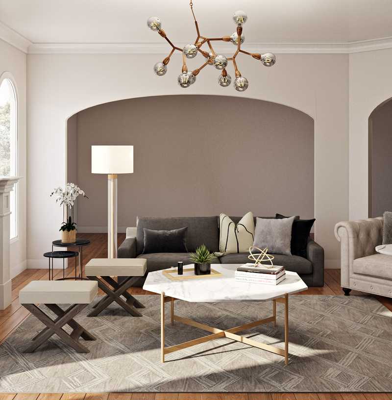 Contemporary, Modern, Transitional Living Room Design by Havenly Interior Designer Karen