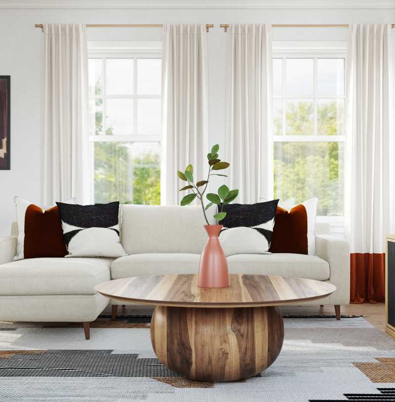 Eclectic, Bohemian, Global, Midcentury Modern, Scandinavian Living Room Design by Havenly Interior Designer Sarah
