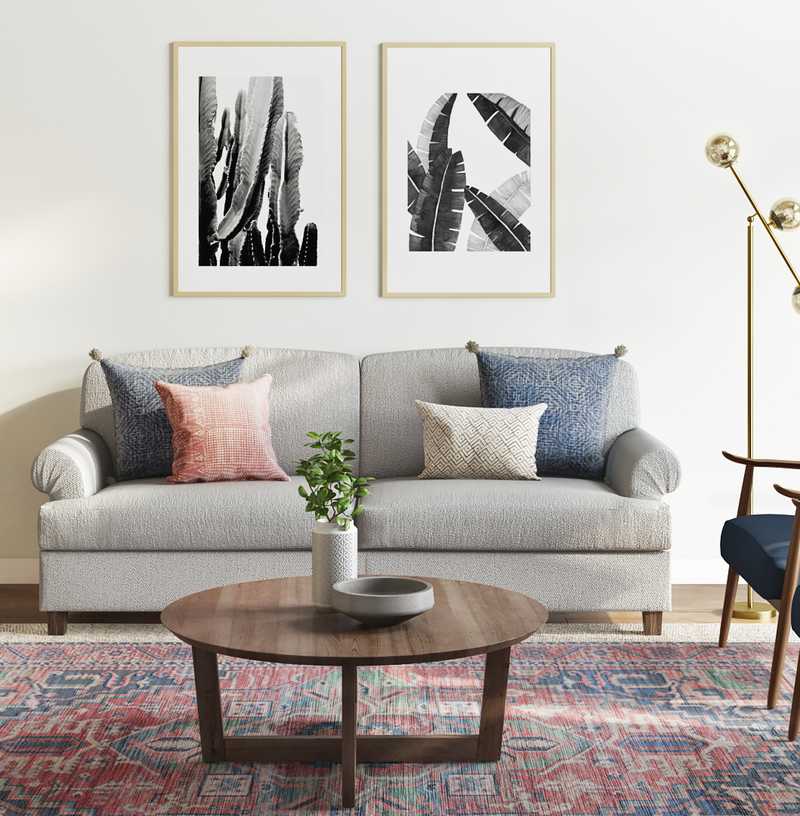 Eclectic, Bohemian Living Room Design by Havenly Interior Designer Brooke