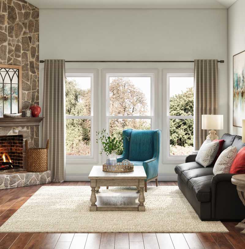 Classic, Farmhouse Living Room Design by Havenly Interior Designer Cathrine
