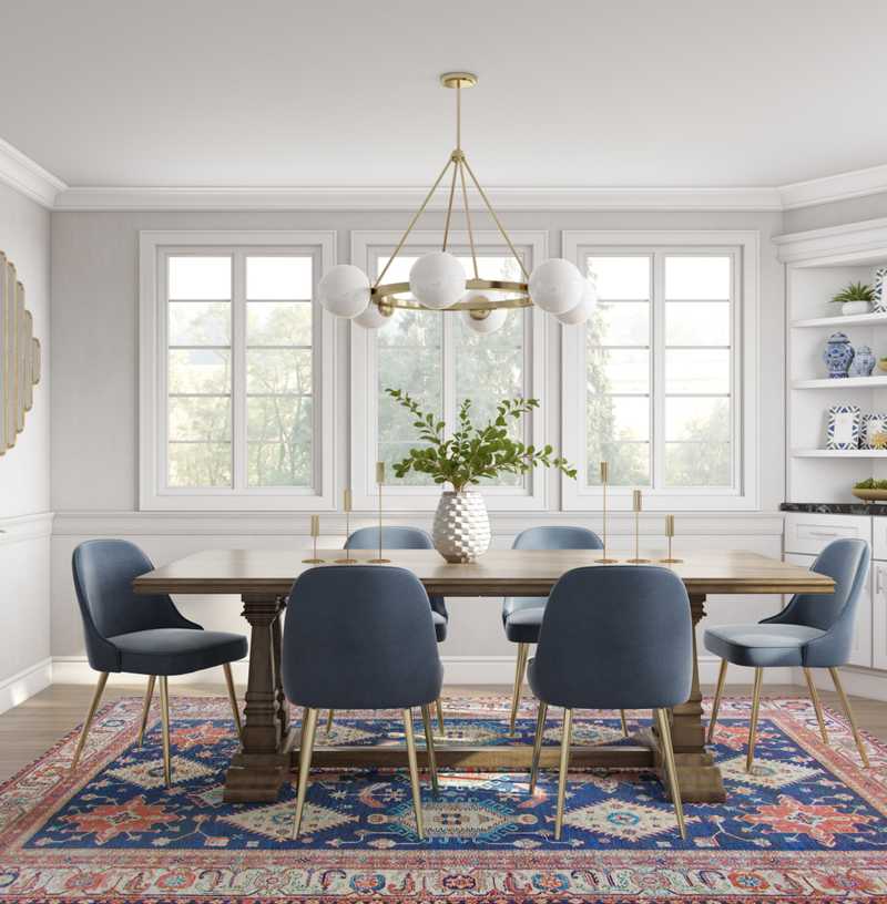 Eclectic Dining Room Design by Havenly Interior Designer Lindsay